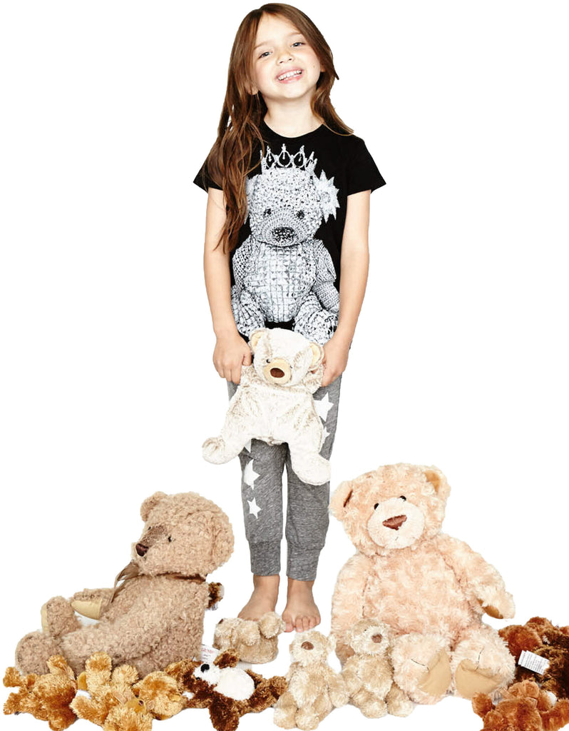 Lauren Moshi Kids Piglet S/S Crystal Bear Tee - SWANK - Tops - 2