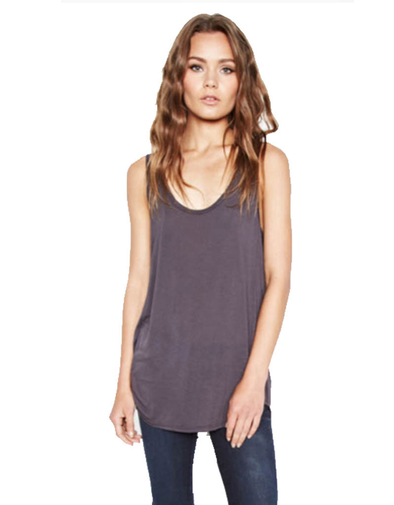 Michael Lauren Ray Tank in Coal and Black - SWANK - Tops - 1