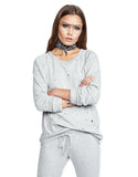 Michael Lauren Renzo Pullover in Heather Grey