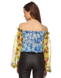 Rococo Sand Romantic Florals Off the Shoulder Top - SWANK - Tops - 3