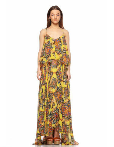 Rococo Sand Romantic Florals Maxi Skirt