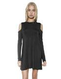 Michael Lauren Radford L/S Open Shoulder Dress in Black - SWANK - Dresses - 2