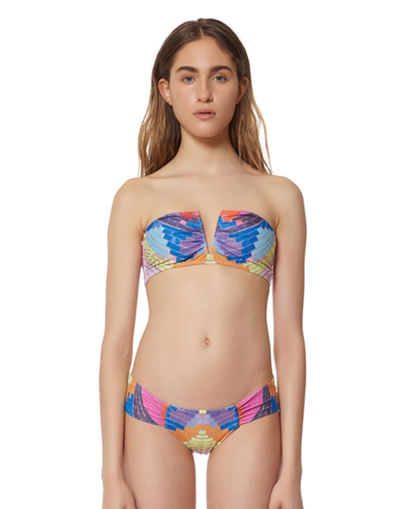Mara Hoffman Radial V-Wire Bikini Top in Lavender Grey - SWANK - Swimwear - 1