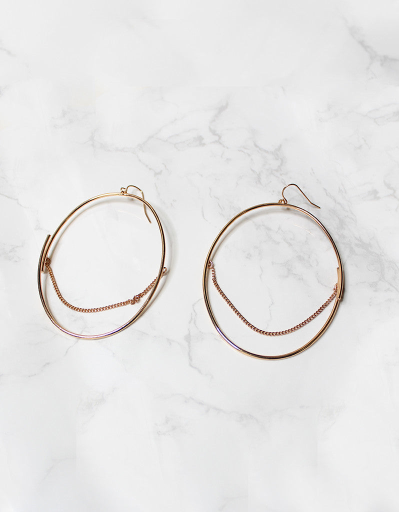 Jenny Bird Rill Hoops in Rose Gold