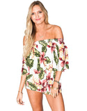 Show Me Your Mumu Rosarita Romper in Aloha Blooms Cloud - SWANK - Jumpsuits - 1