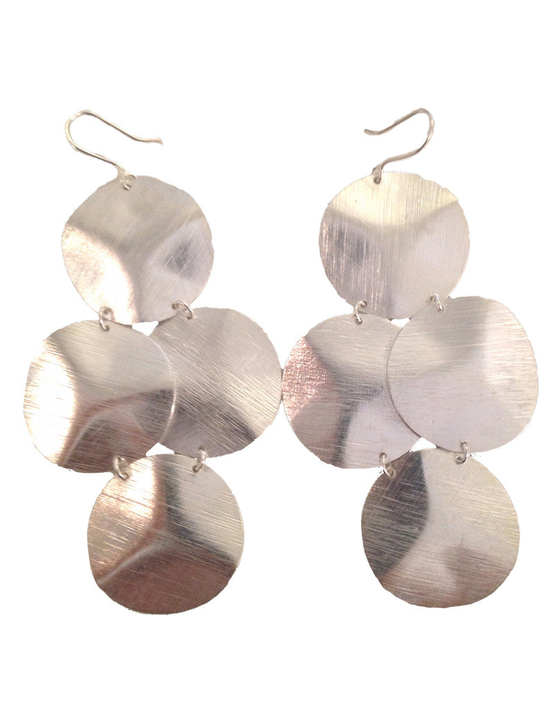 Emily Big Disc Earring in Silver **An Emily Dees Boulden Design** - SWANK - Jewelry - 3