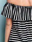 Jailbreak Striped Off The Shoulder Top