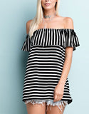 Jailbreak Striped Off The Shoulder Top