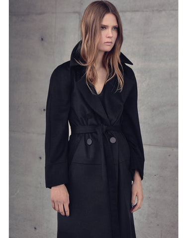 Alexis Sade Trench with Removable Raglan Sleeve Cape