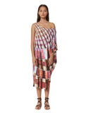 Mara Hoffman One Shoulder Dashiki in Shells Flamingo - SWANK - Dresses - 1