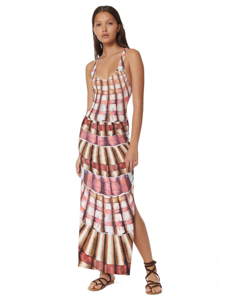 Mara Hoffman Racerback Maxi Dress in Shells Flamingo - SWANK - Dresses - 1