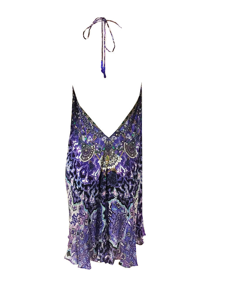 Shahida Parides Short 3-Way Style Dress in Purple Rain - SWANK - Dresses - 4