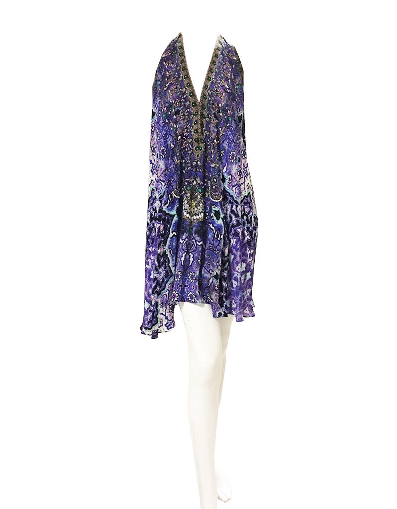 Shahida Parides Short 3-Way Style Dress in Purple Rain - SWANK - Dresses - 1