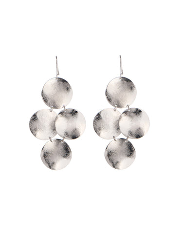 Small Disc Earrings in Silver