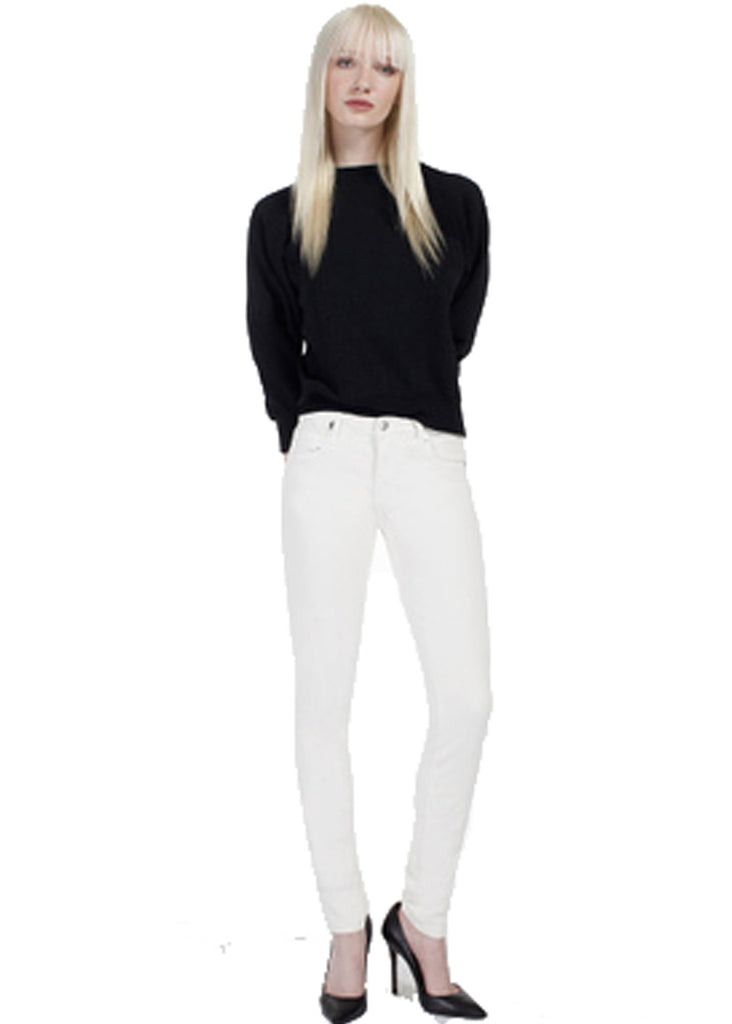 Genetic Denim Stem Mid Rise in Winter White - SWANK - Pants - 1