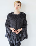 Arielle Tassel Poncho in Dark Grey - SWANK - Poncho