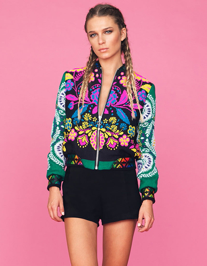 Tete by Odette Floral Bomber Jacket