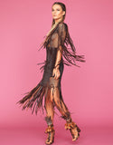 Tete by Odette Leather Fringe Dress