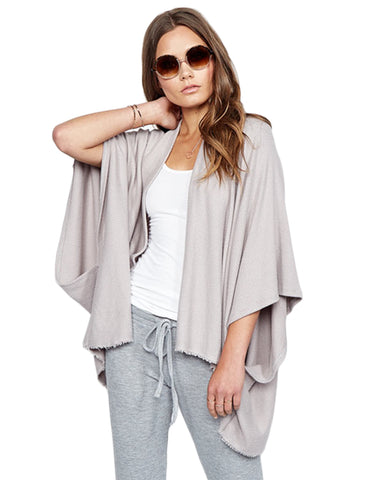 Game Changer Ombre Cocoon Cardigan in White/Taupe