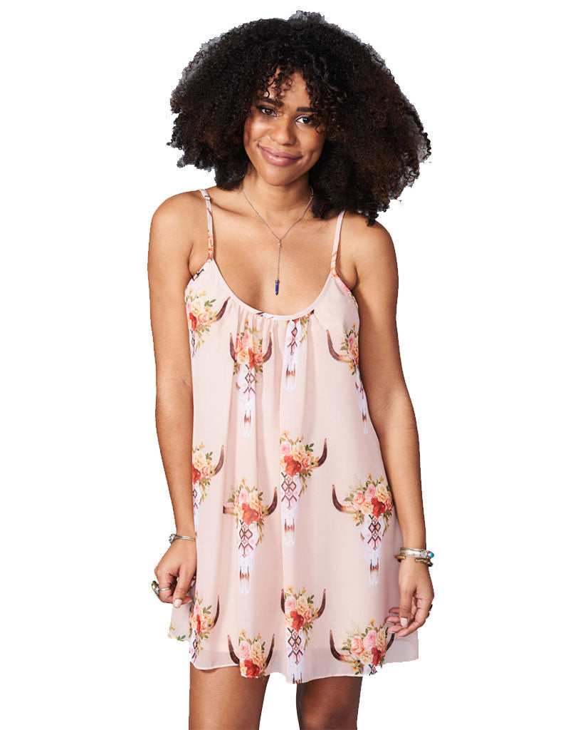 Show Me Your Mumu Trapeze Mini Dress in Frida Bullhead - SWANK - Dresses - 1