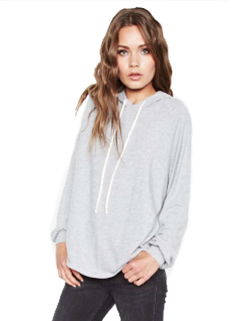 Michael Lauren Trevor Draped Pullover in Heather Grey - SWANK - Tops - 1