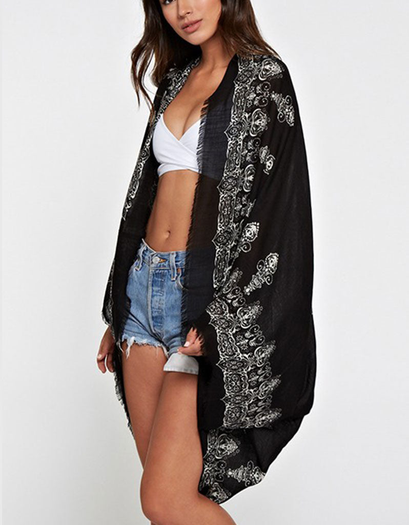 Trophy Wife Cocoon Cape in Black