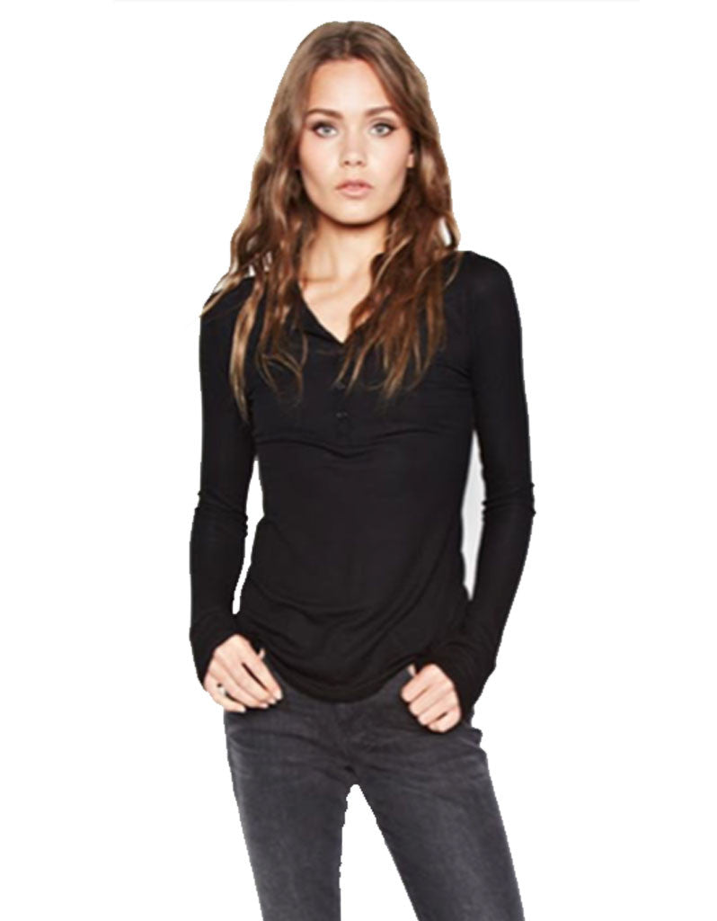 Michael Lauren Vance Fitted Henley - SWANK - Tops - 4