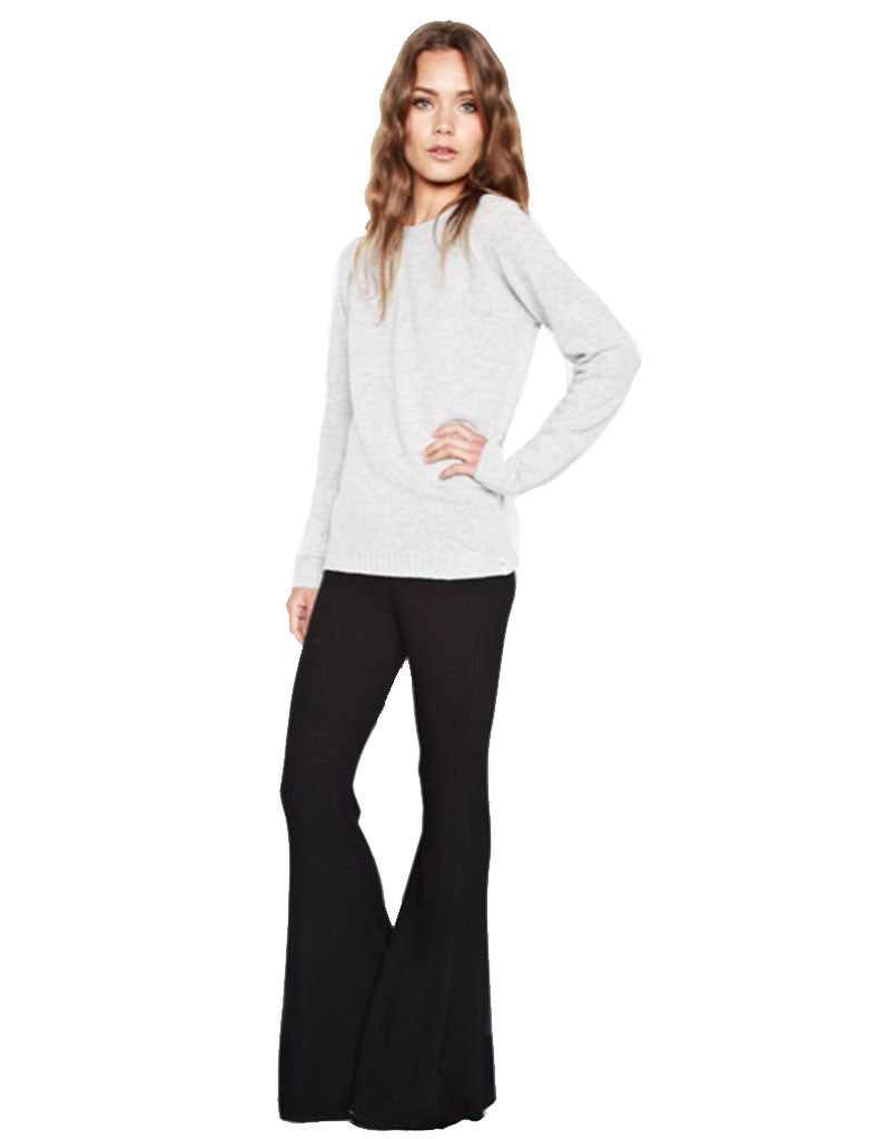 Michael Lauren Van Ribbed Bell Pant in Black - SWANK - Pants - 2