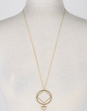 Vintage Snoot Deco Orbital Believer Necklace in Gold
