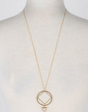 Vintage Snoot Deco Orbital Believer Necklace in Gold