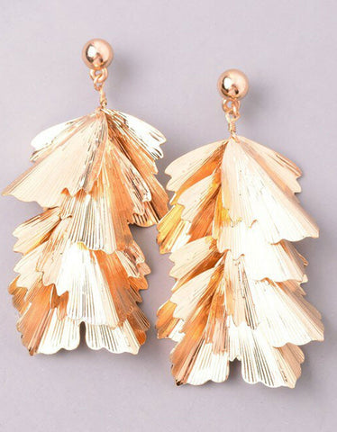 Unicorn Tears Fringe Tassel Earrings in Mustard