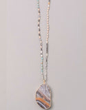 Vintage Snoot Moonstone Necklace in Grey