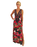 Parides V-Neck Embellished Dress in Melange Poppy - SWANK - Dresses - 3
