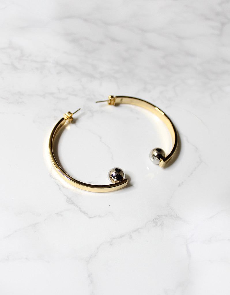 Jenny Bird Vela Earrings in Gold/Silver