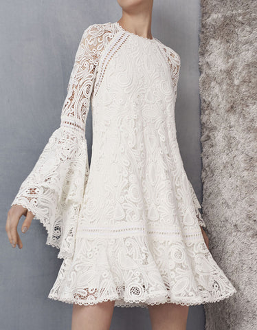Alexis Veronique Dress in White Lace