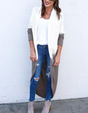 Game Changer Ombre Cocoon Cardigan in White/Taupe