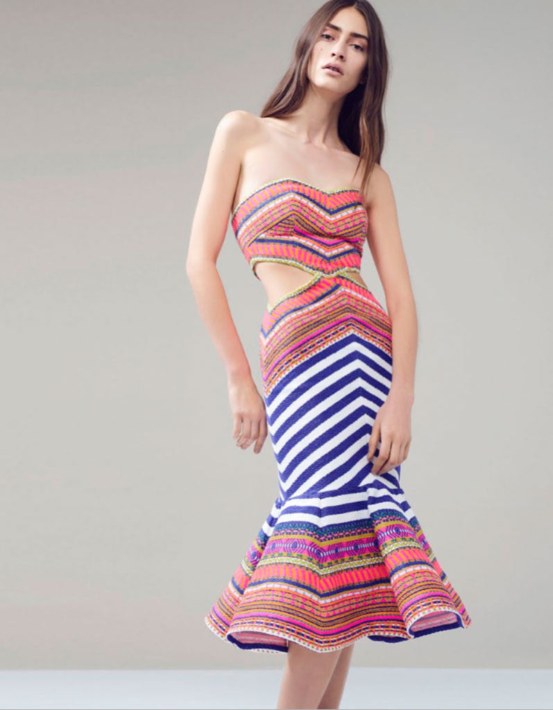 Alexis Yulia Dress in Aztec Neon - SWANK - Dresses - 1