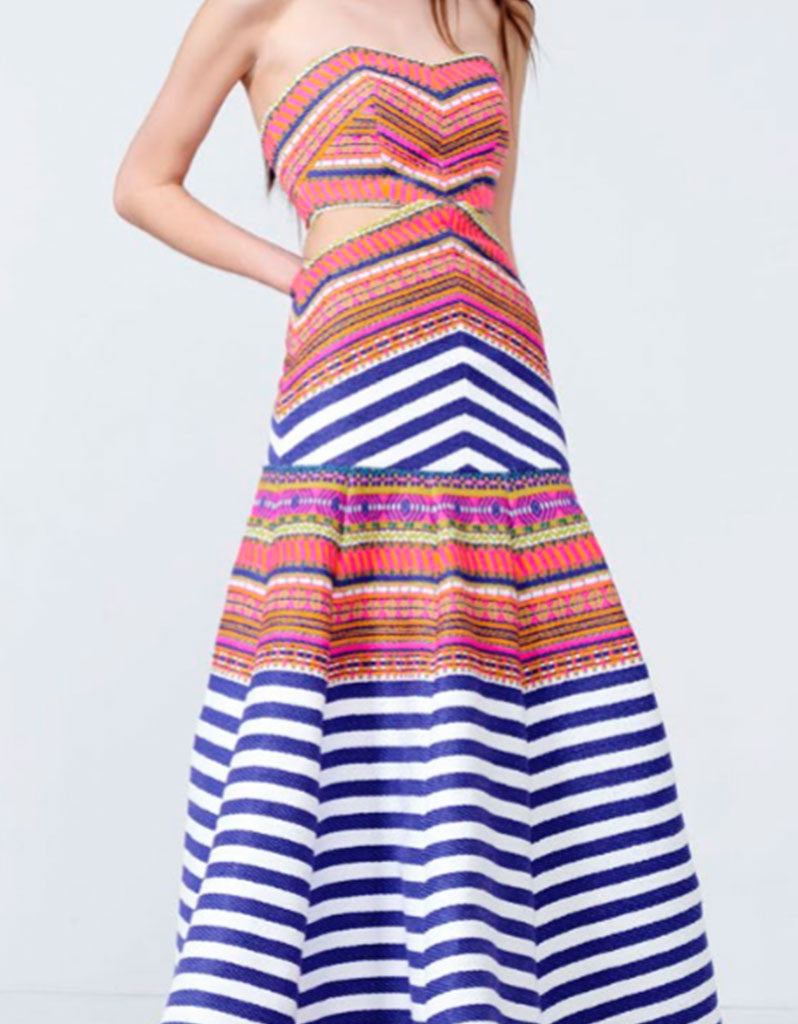 Alexis Zuzu Gown in Aztec Neon - SWANK - Dresses - 5