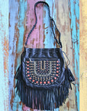 Apachita Earth Handbag with Fringe - SWANK - Handbags - 1