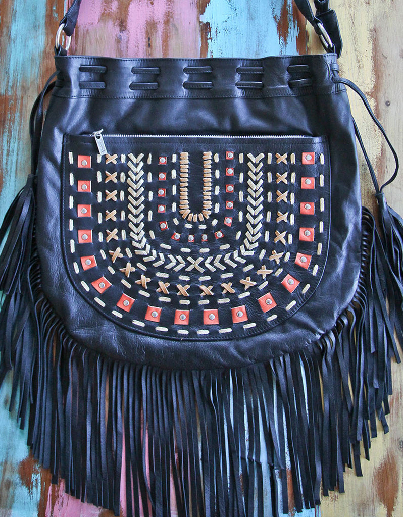 Apachita Earth Handbag with Fringe - SWANK - Handbags - 2