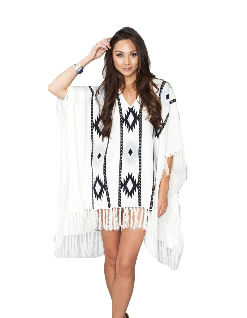 Show Me Your Mumu Baja Fringe Poncho in Morning Star - SWANK - Tops - 4