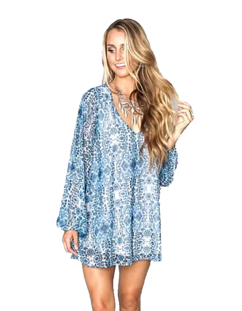 Show Me Your MuMu Donna Michelle Tunic in Santorini Splash - SWANK - Tops - 1