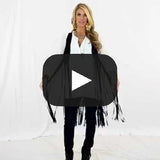 Mamie Ruth Jimi Leather Fringe Vest in Black - SWANK - Vest - 2