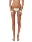 Mara Hoffman Embellished Side Strap Bottom in Cream - SWANK - Swimwear - 2