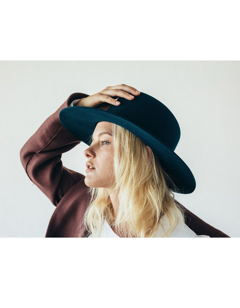 Janessa Leone Fia Teal Hat - SWANK - Hats - 3