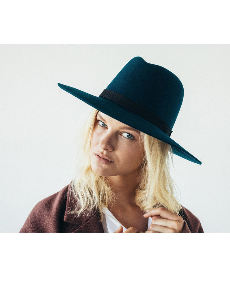 Janessa Leone Fia Teal Hat - SWANK - Hats - 2