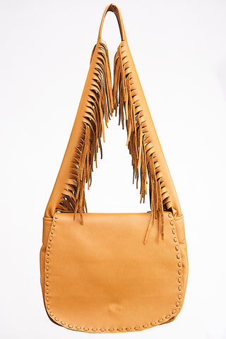 Capazonia Ceilan XL Fringe Clutch in Leopard