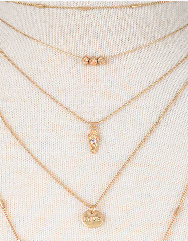 Vintage Snoot Gold Layer Necklace in Gold