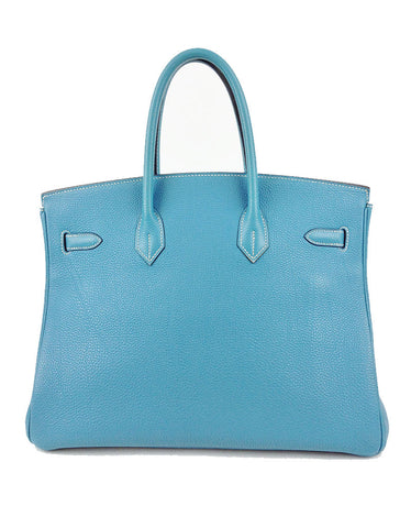 Hermès Blue Jean 35CM Birkin Togo Leather Bag | EMILY'S BAG