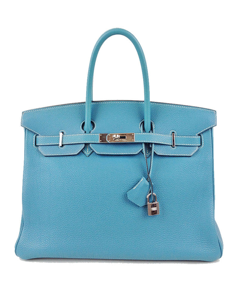 Hermès Blue Jean 35CM Birkin Togo Leather Bag | EMILY'S BAG – SWANK